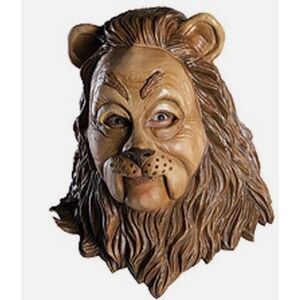 VINTAGE WIZARD OF OZ COWARDLY LION FULL HEAD LATEX MASK HALLOWEEN